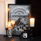 Eleanoras Old Raven Apothecary Mirrored Wall Art 