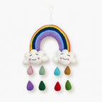 Rainbow Happy Clouds Handmade Felt Mobile