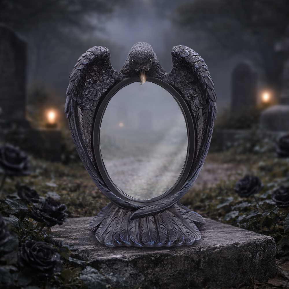 Nevermore Reflection Raven Standing & Wall Mirror 30.2cm - Nemesis Now