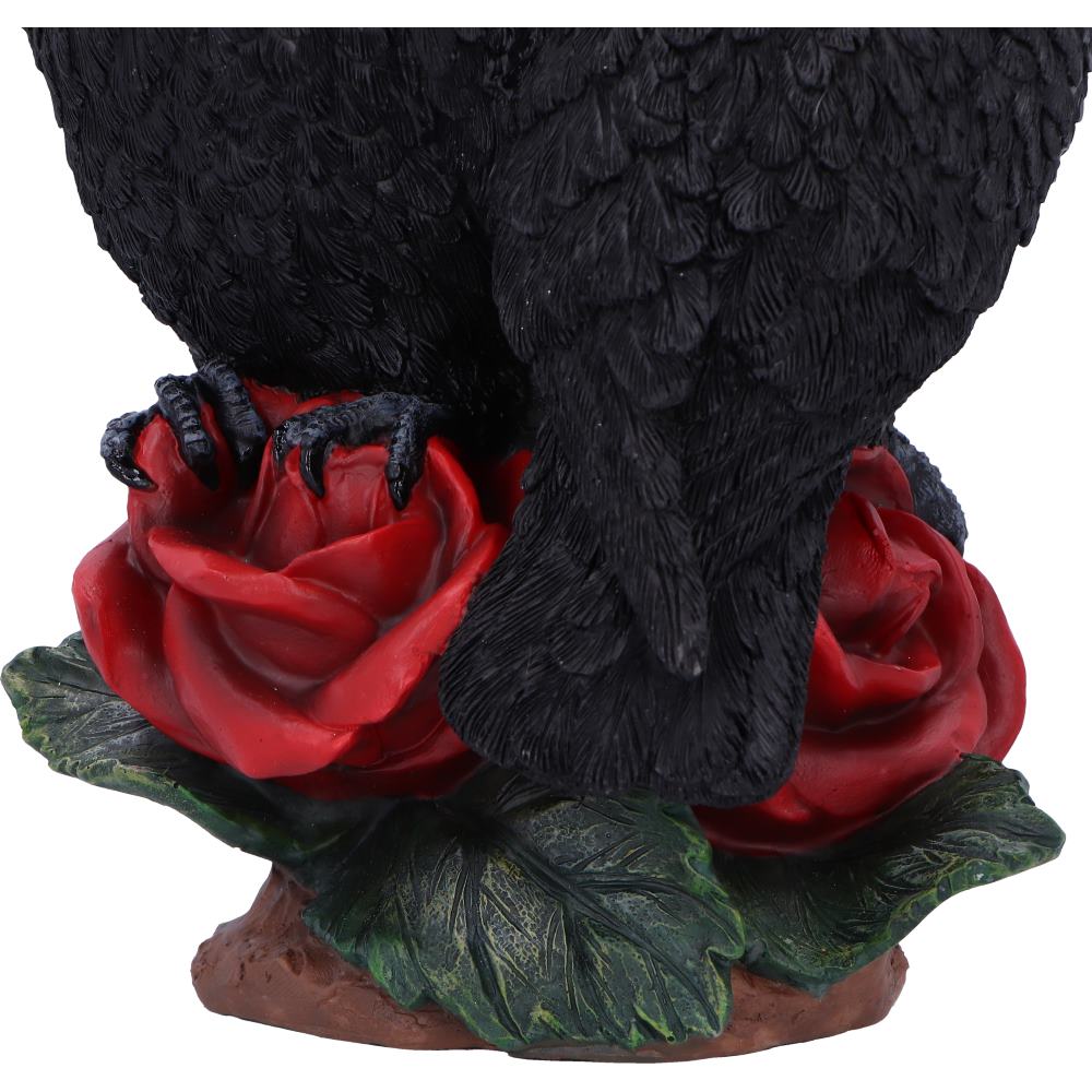 Raven Romance Gothic Raven & Roses Figurine