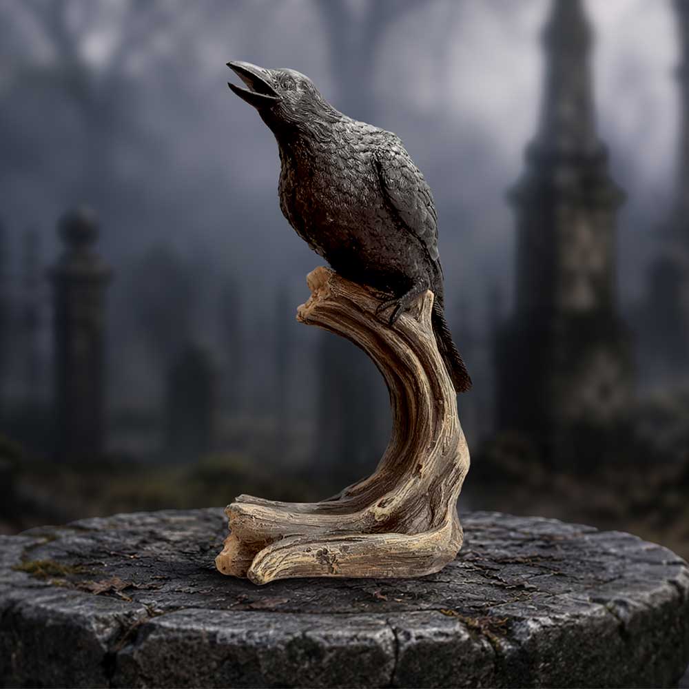 Raven’s Caw Gothic Raven Figurine 26.8cm - Nemesis Now