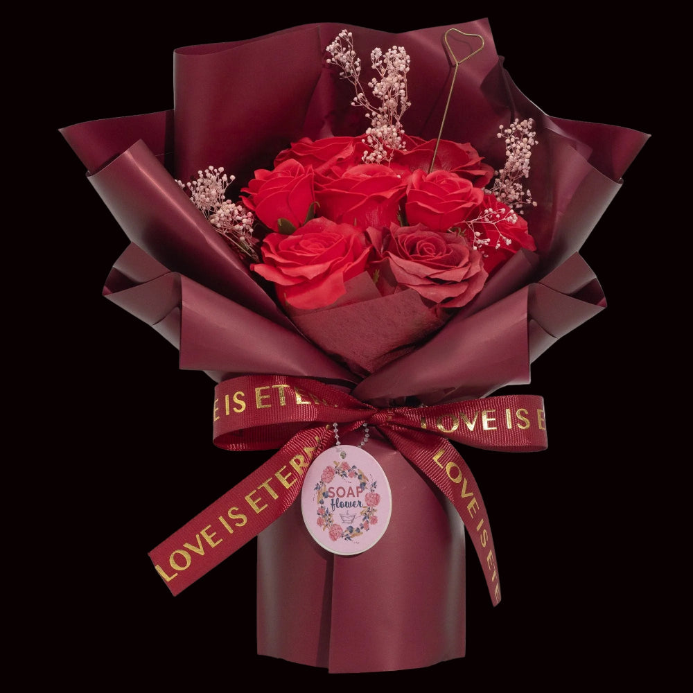 Large Red Roses Bouquet - Love is Eternal -  Gift Card