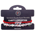 Rock Quartz Gemstone Double Power Bracelets