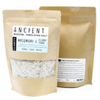 Himalayan Salt with labels on a white background