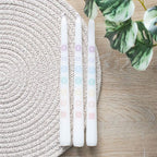 Chakra Balancing Taper Dinner Candles - Set Of 3