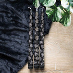 Black Magic Pentagram Taper Candles -  Set Of 3