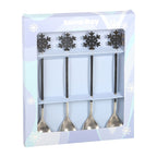 Set of 4 Metal Snowflake Spoons