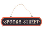 Spooky Street Hanging Metal Sign
