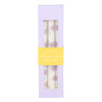 Eleanoras Set of 3 Purple Daisy Taper Candles 