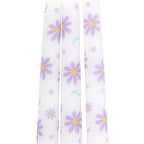 Eleanoras Set of 3 Purple Daisy Taper Candles 