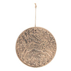 Bronze Effect Leaping Hare Terracotta Hanging Plaque