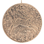Bronze Effect Leaping Hare Terracotta Hanging Plaque