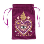 Sacred Sight Heart Velvet Drawstring Bag