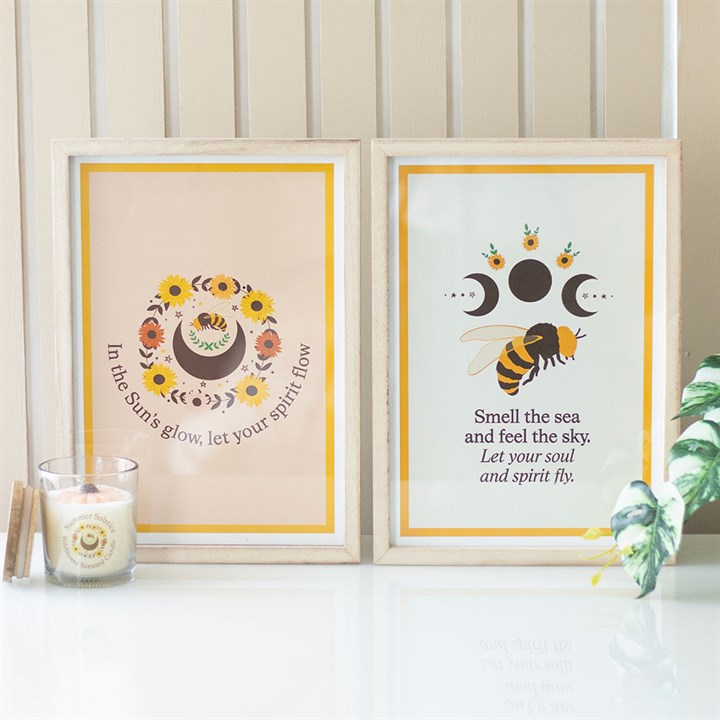 Eleanoras Summer Solstice Bee Framed Wall Art Print 