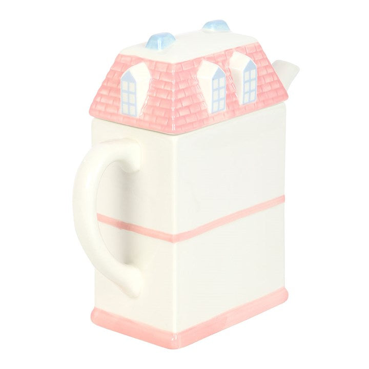 Eleanoras Pastel House Shaped Teapot Teapots & Tea Accessories