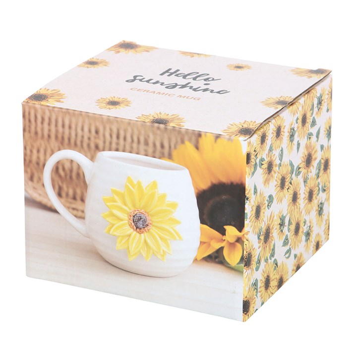 Eleanoras Hello Sunshine Rounded Mug With 3D Flower Mugs