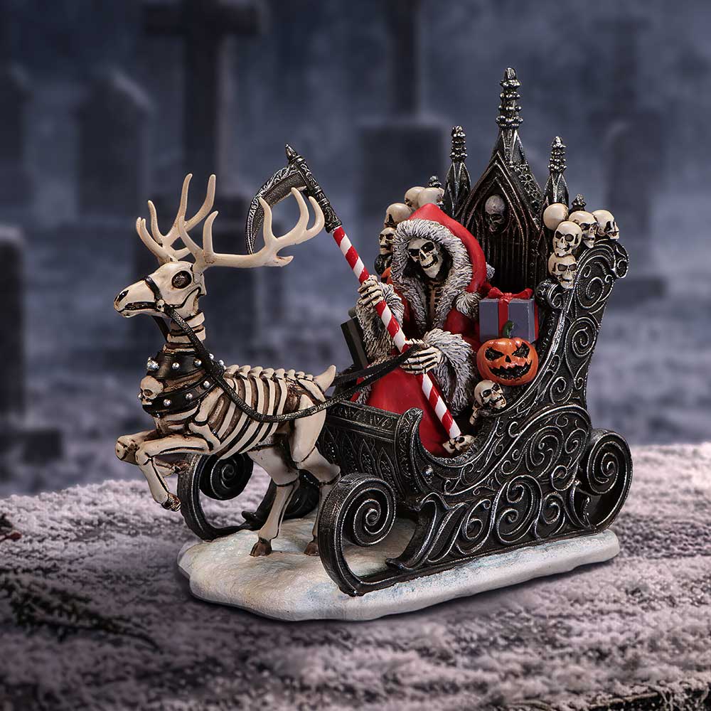 Slay Bells Christmas Sleigh Reaper Figurine