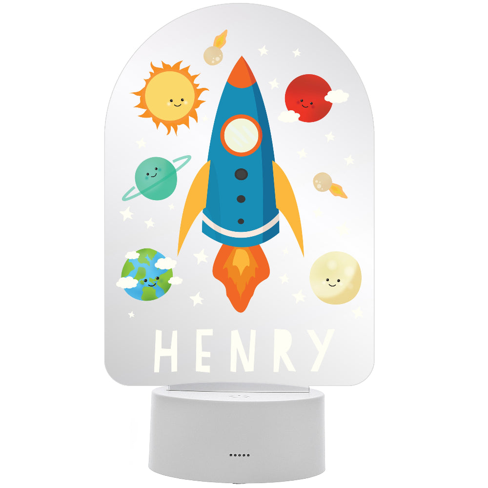 Space Rocket Night Light | Personalised