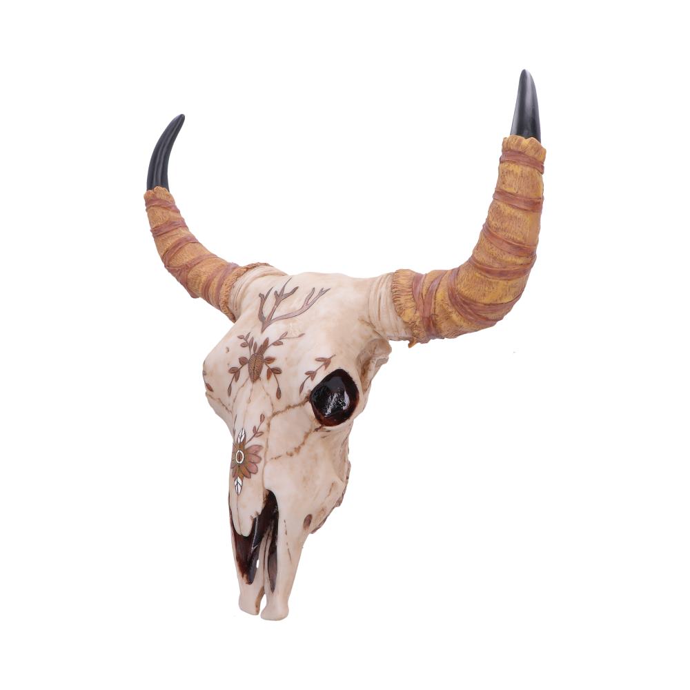 Spirit of the South Bull Skull Ornament 42.5cm | Shamanic Gothic Décor