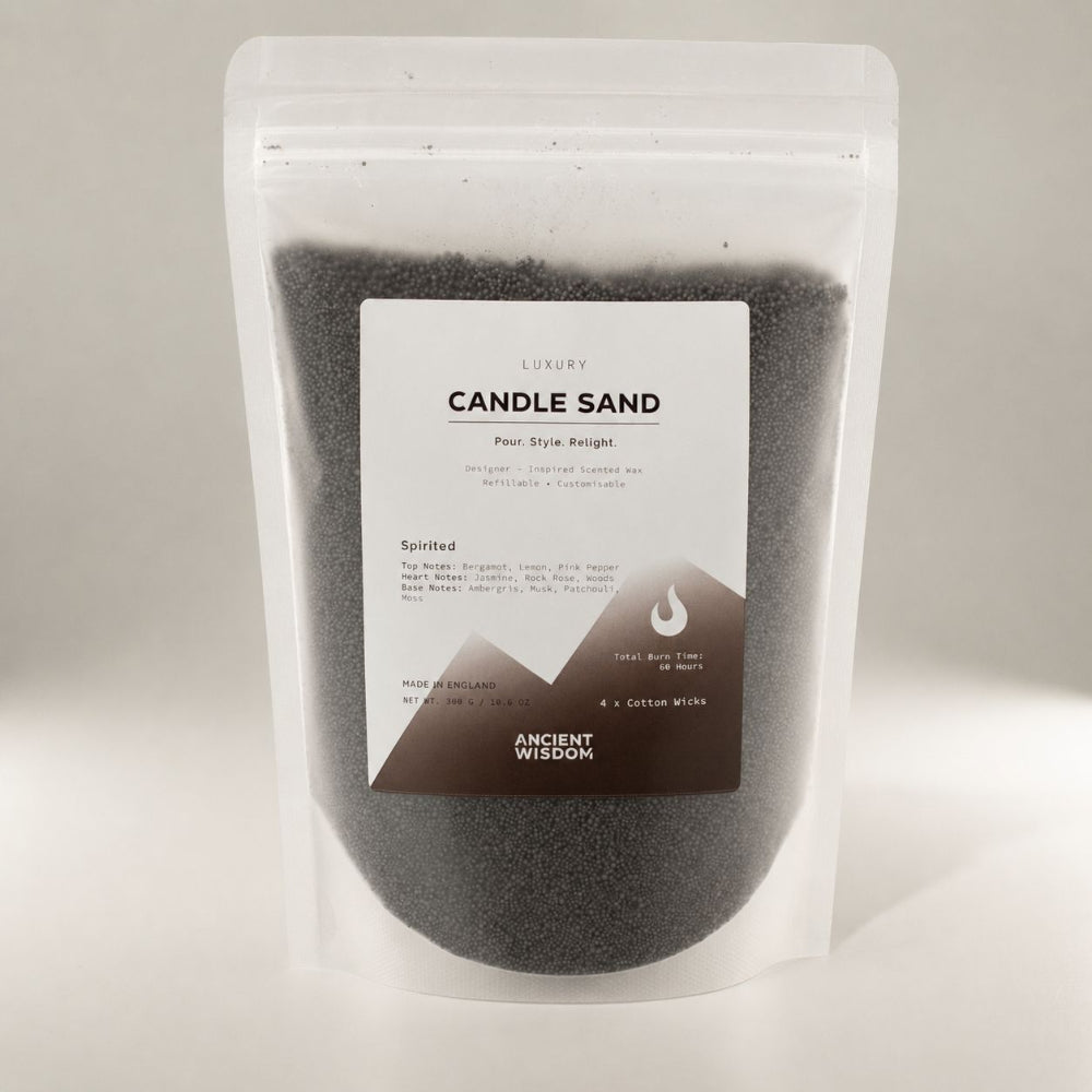 Black Spirited Fragranced Candle Sand - 300g