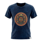 Nomad Sari Stonewashed Cotton T-Shirt | Stay Wild Moon Child | Blue | Medium