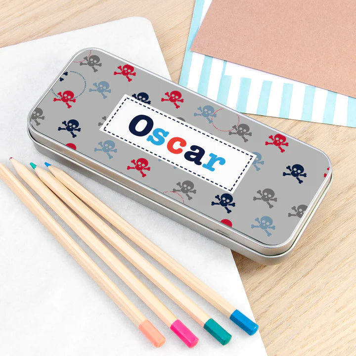 Eleanoras Personalised Skull Pencil Tin 