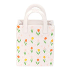 Tulip Print Ceramic Bag Shaped Flower Vase