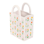 Tulip Print Ceramic Bag Shaped Flower Vase