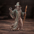 The Sorcerer Bronze Figurine 20cm | Wizard & Arcane Magic Statue