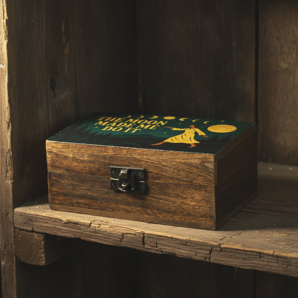 The Moon Made Me Do It Medium Enamelled Box
