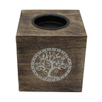Tree Of Life Large Square Mango Wood Oil Burner