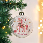 Unicorn Glass Bauble | Personalised