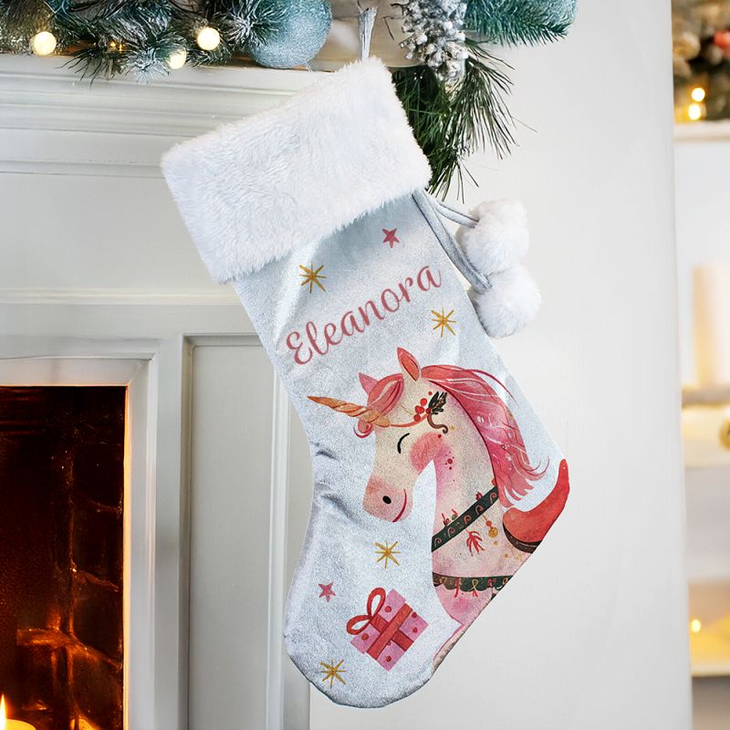 Unicorn Christmas Stocking | Personalised