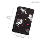 Unicorn Tri Fold Wallet Black