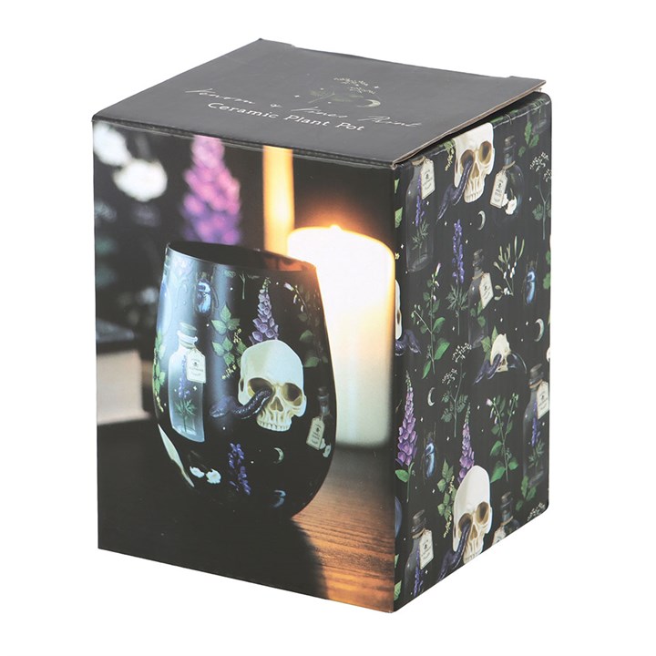 Eleanoras Venom & Vines Print Stemless Glass Drinkware