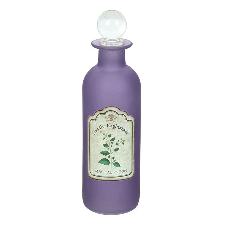 Eleanoras Deadly Nightshade Decorative Glass Potion Bottle 