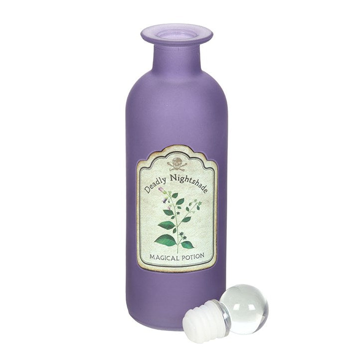 Eleanoras Deadly Nightshade Decorative Glass Potion Bottle 