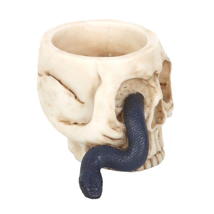 Eleanoras Skull Tealight Holder with Snake Candle Holders