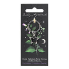 Eleanoras Deadly Nightshade Keyring with Black Obsidian Keyrings