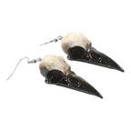 Eleanoras Resin Crow Skull Earrings Jewellery
