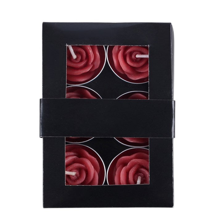 Pack of 6 Rose Shaped Tealights