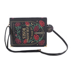 Gothic Rose Book Shaped Crossbody Bag