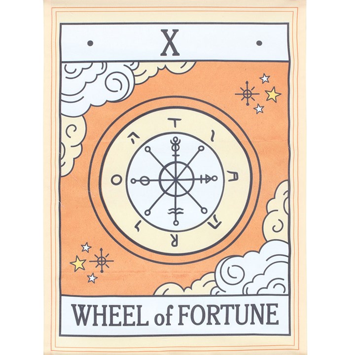 Eleanoras The Wheel of Fortune Vintage Tarot Wall Hanging Wall Hangings & Plaques