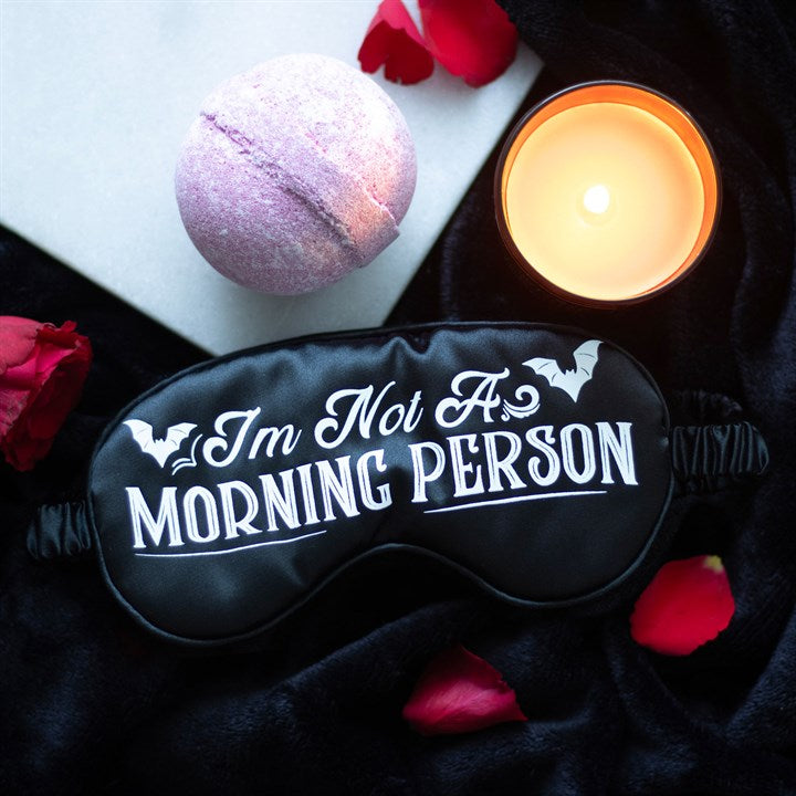 Eleanoras I'm Not A Morning Person Satin Sleep Mak Beauty Accessories