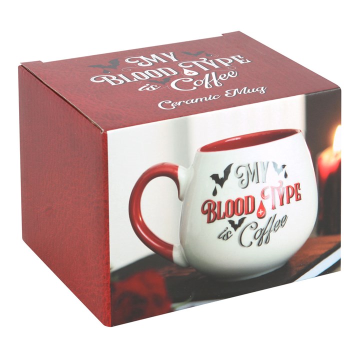 Eleanoras My Blood Type Is Coffee Rounded Mug Mugs