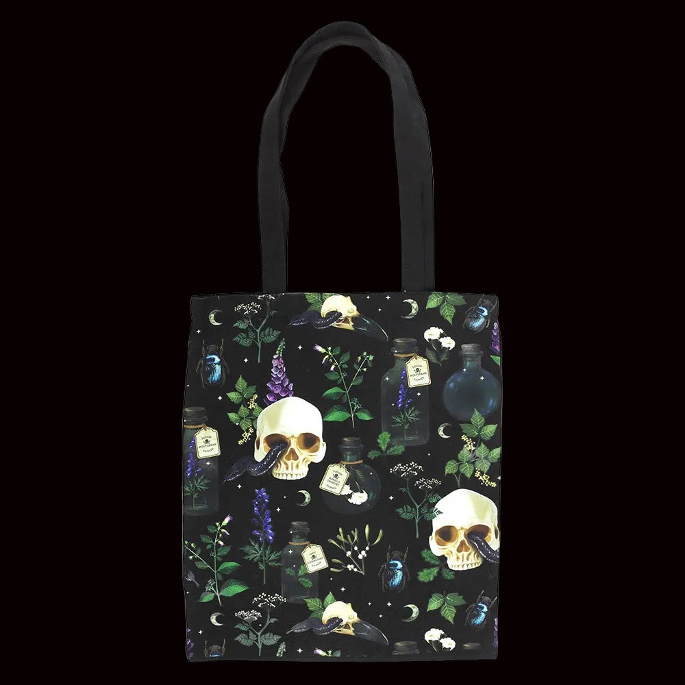 Venom & Vines Print Polycotton Tote Bag