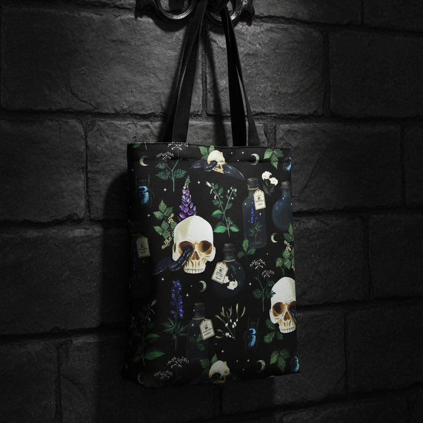 Venom & Vines Print Polycotton Tote Bag