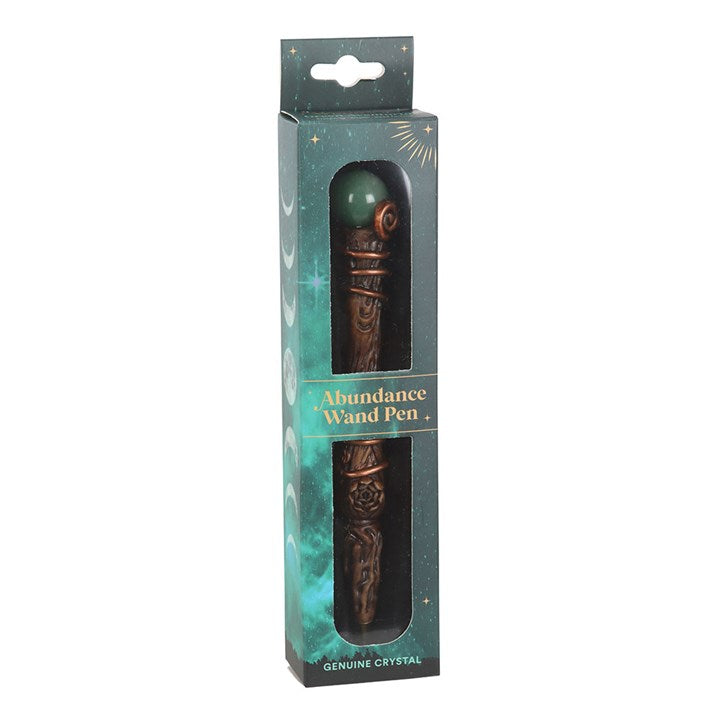 Eleanoras Abundance Green Aventurine Crystal Wand Pen 