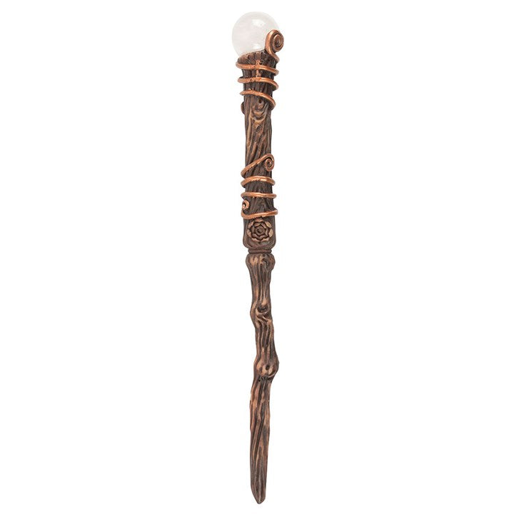 Eleanoras Energy Clearing Aura Quartz Crystal Wand with Pouch Wands