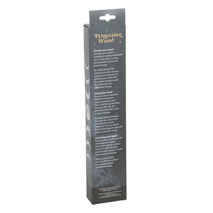 Eleanoras Protection Black Obsidian Crystal Wand Wands